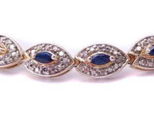 6 Carat Natural Blue Sapphire Estate Bracelet $1850