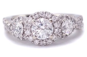 1.25 Carat Towlkowsky Ideal Cut Diamond Estate Ring in 14k White Gold $9650 Appraisal