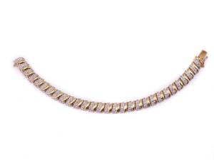 Gorgeous 1.25 Carat Diamond Tennis Estate Bracelet in Yellow Gold $3,800 Appraisal