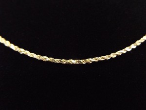 lot 52 image: 14k Yellow Gold Twisted Rope Necklace