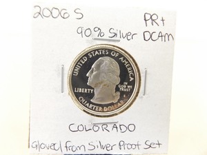 lot 73 image: 2006-S U.S. Mint 90% Silver Proof High Grade Colorado State Quarter