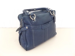 lot 77 image: Authentic COACH Blue&nbspPenelope&nbspLeather Satchel
