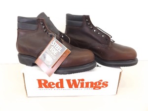 lot 81 image: NEW in Original Box Mens Red Wing Steel Toe Boots Size 11.5 H