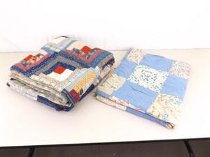 lot 83 image: 2 Vintage Hand Made Patchwork Quilts