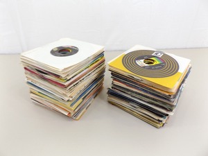 lot 34 image: Large Lot of 120 Vintage 45 Records