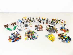 lot 45 image: Large Lot of Lego Minifigures, Weapons, Animals, etc.
