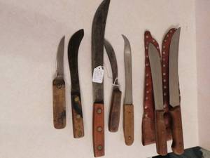 7 Old Butcher Knives