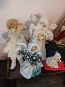 Christmas Doll, Santa, and Misc. Items