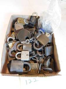 Box lot of Padlocks & Keys
