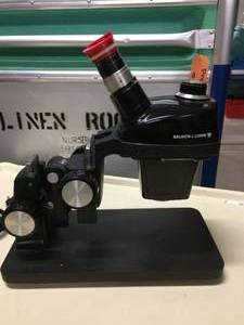 lot 45 image: WOW Bausch & Lomb StereoZoom Binocular Microscope With Stand 4 Zoom Range 0.7X-3.0X With 2x 10X W.F. Eyepieces - Great Working Condition