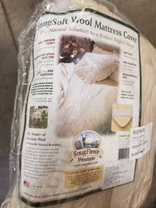 Imperial American Merino Wool Queen Mattress Pad - Natural