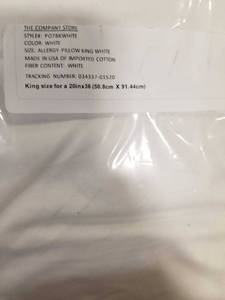 Allergy Hypoallergenic Medium Firm Density Pillow king white PO78-K-WHITE