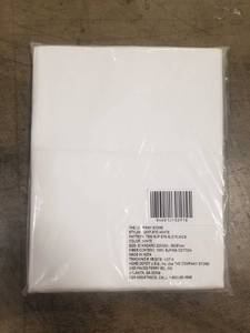 Legends Luxury Solid White 500 Thread Count Cotton Sateen Standard Pillowcase (Set of 2 PILLOWCASES) QX07-STD-WHITE