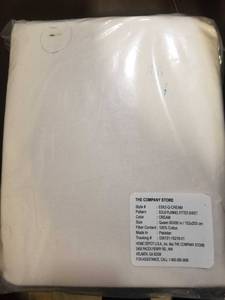 Flannel Fitted Sheet, Cream Queen E9X2-Q-CREAM