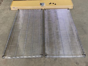 lot 3 image: (1) New 2-Pack Of Uline Chrome Wire Shelving