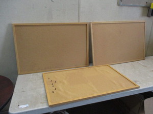 3 Framed Cork Boards