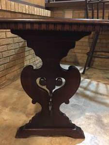 lot 42 image: Very Ornate Library Table With Drawer