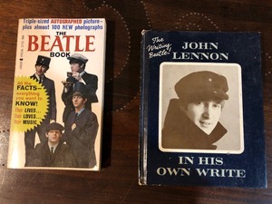lot 57 image: Framed Beatles Poster And Two Books
