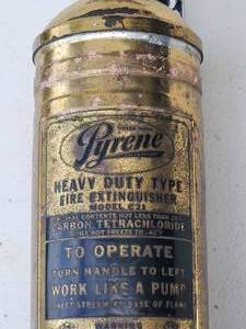 Antique Fire Extinguisher with Bracket