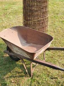 (1) Roll of Wire Fencing with Wheelbarrow