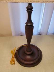 Lamp with Wooden Base