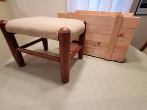 Decorative Wooden Box with Stool