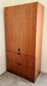 Tiger Maple Office Storage Cabinet