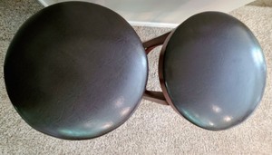Leather Topped Swivel Stools