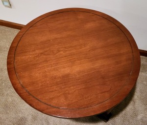 Round Wood Accent Table