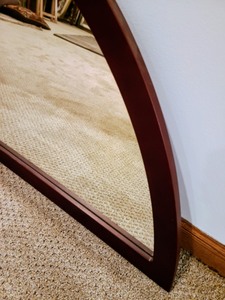 Wood Crescent Mirror