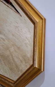 Gold Framed Octagon Mirror