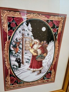 Gold Framed Santa Print