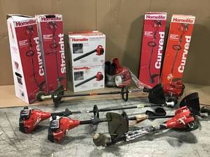 lot 9 image: Pallet with assorted Homelite outdoor Tools- Open box, used Customer Returns