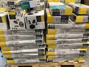 lot 26 image: Tall pallet of assorted American Std Faucets original costumer returns various  models and conditions