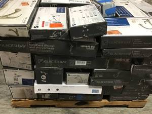lot 30 image: Pallet with assorted Glacier Bay Faucets Original customer returns various models and conditions