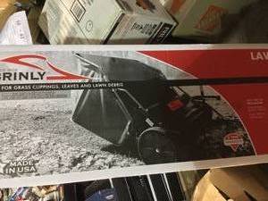 lot 38 image: Brinly Hardy 42 in 6 brush High speed tow behindLawn Sweeper
