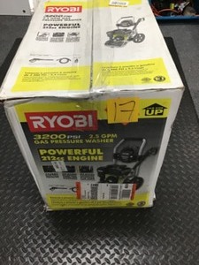 lot 17 image: Ryobi 3,200 PSI 2.5 GPM 212 cc Gas Pressure Washer see pics