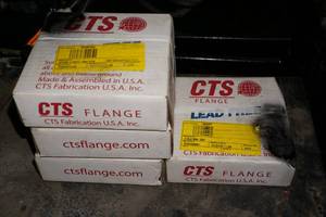 (3) CTS Copper Flange Adapters, (1) Cap