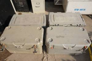 2 Coolers, 2 Plastic Boxes