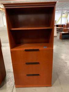 Bookcase With 3-Drawer Lower Storage