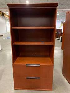 Bookcase With 2-Drawer Lower Storage