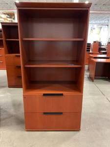 Bookcase With 2-Drawer Lower Storage