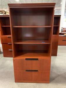 Bookcase With 2-Drawer Lower Storage