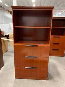 Bookcase With 3-Drawer Lower Storage