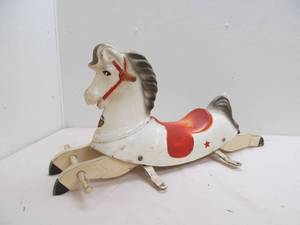 lot 97 image: Vintage rocking horse