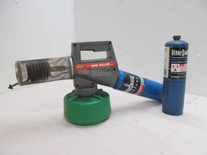 lot 126 image: Propane tanks, bug killer