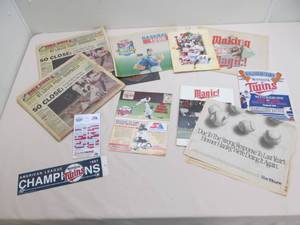 lot 140 image: Twins memorabilia