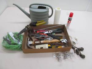 lot 154 image: Tools, hose, jug, and more