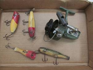 lot 169 image: Reel and vintage tackle