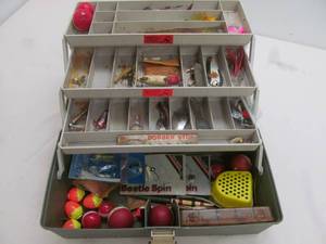 lot 174 image: Tackle box, tackle